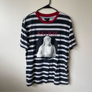Striped Forever 21 Graphic Tee